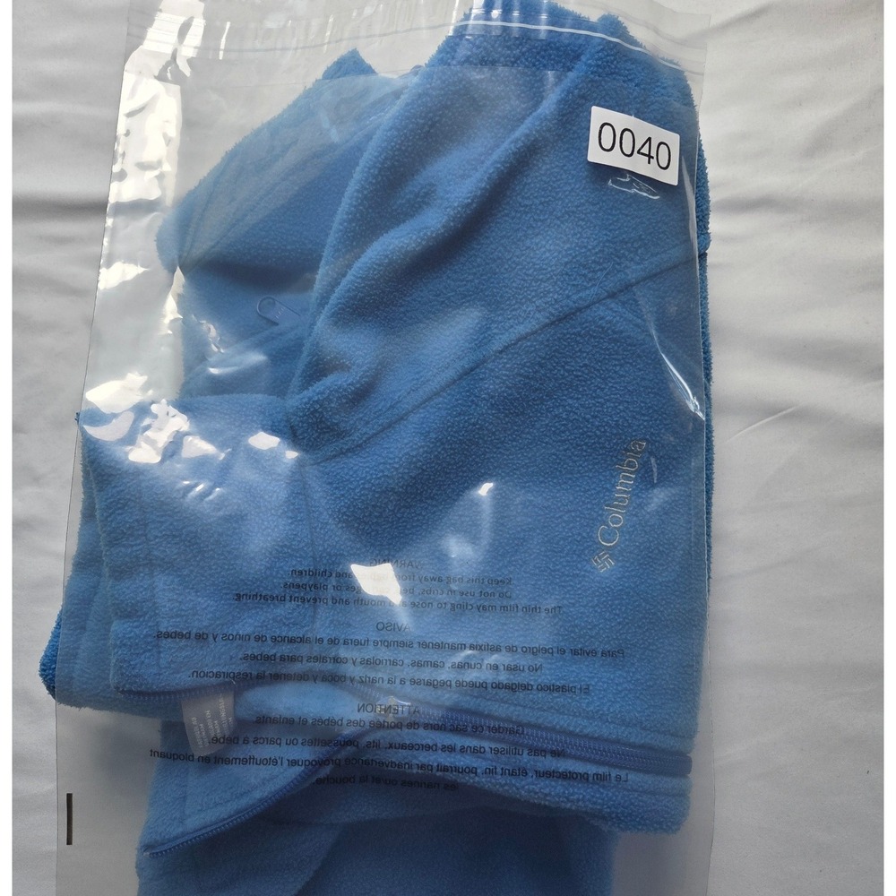 Columbia Blue Fleece Full Zip Jacket Womens XL Outdoor Layering Pockets - Picture 8 of 8